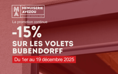 –15 % sur les volets Bubendorff du 1ᵉʳ au 19 décembre